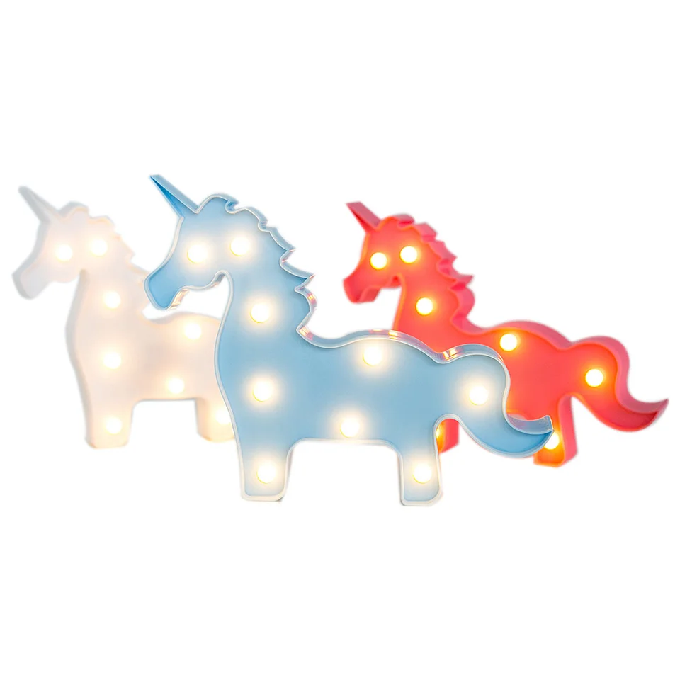 Фото Guxen Novelty Unicorn Night Light Marquee Sign White Pink Blue Horse LED Decoration Bedside Lamp Gifts Toy Christmas Holiday Освещение Guxen Novelty Unicorn Night Light Marquee Sign White Pink Blue Horse LED Decoration Bedside Lamp Gifts Toy Christmas Holiday Освещение