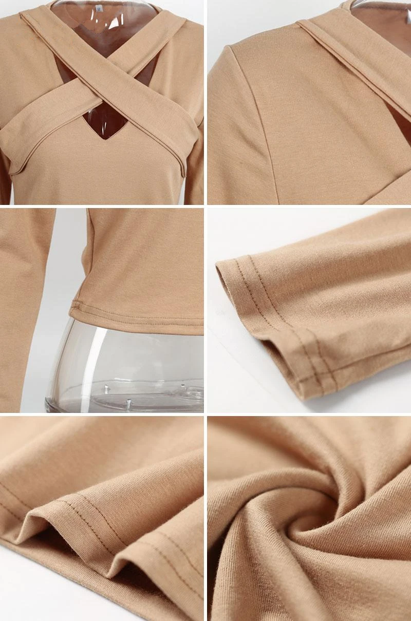 Мода 2017 г. осень с ремешком крест Блузки белого и черного цвета пикантные Для