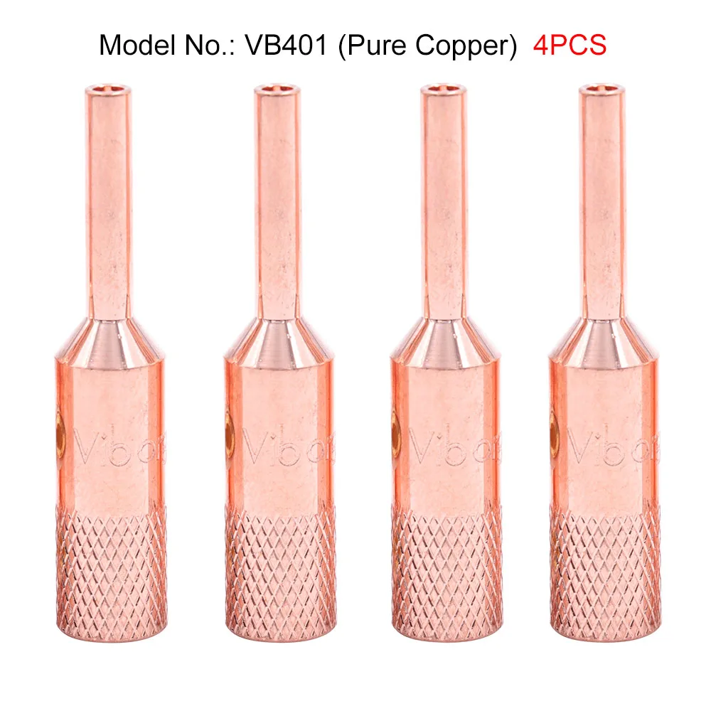 Copper-4PCS Выборг высокого класса 99.995% Чистая медь Мужской Разъем типа "банан" Hifi аудио динамик AMP связывающий пост винтовой замок с термоусадочной - Цвет: Copper-4PCS