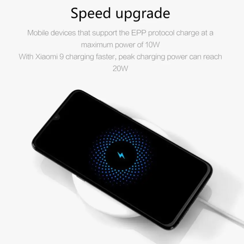 Xiao mi Беспроводное зарядное устройство 20 Вт Max для mi 9 mi X 2 S/3(10 Вт) Qi EPP совместимый мобильный телефон