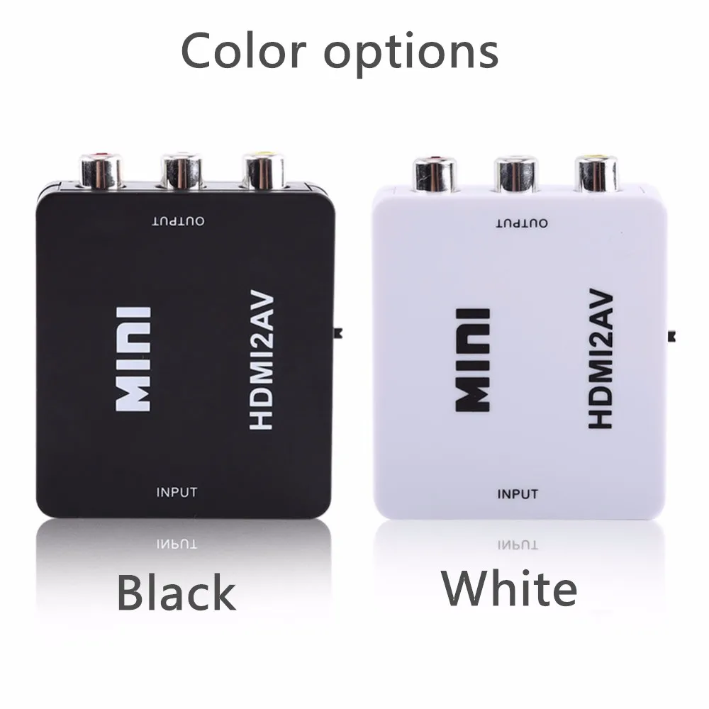 1by one Mini HDMI К AV CVBS RCA мужской аудио видео конвертер адаптер Box HDMI2AV NTSC PAL композитный
