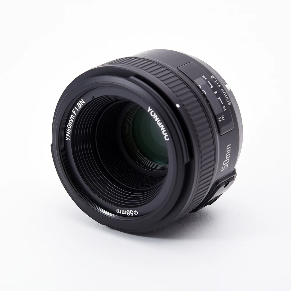 Объектив YONGNUO YN 50 мм F1.8 с большой апертурой и автофокусом для Nikon DSLR объектив f1.8 |