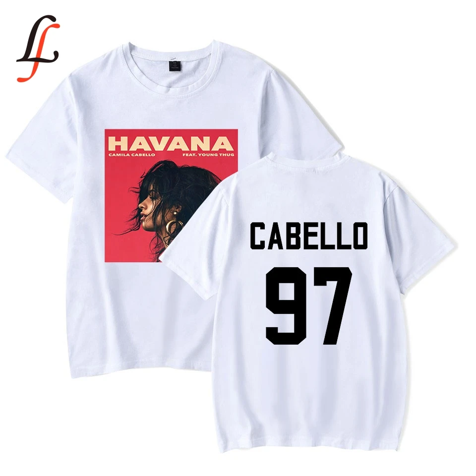 Camila Cabello/женская футболка с принтом K pop летний пуловер короткими рукавами топы