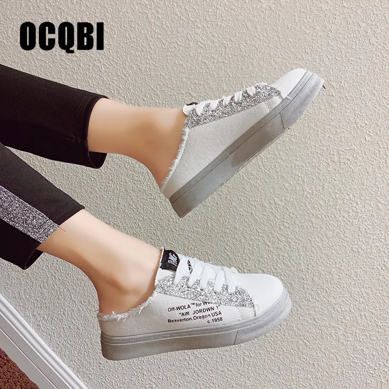 Новые женские парусиновые туфли на шнуровке, лето/осень/весна, на плоской подошве, модные женские нескользящие дышащие туфли на низком каблуке