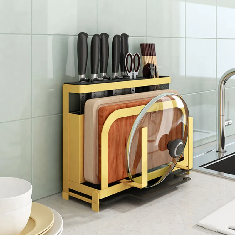 Кухонные стеллажи для хранения домашний барный шкаф полка кухонных ножей крышка