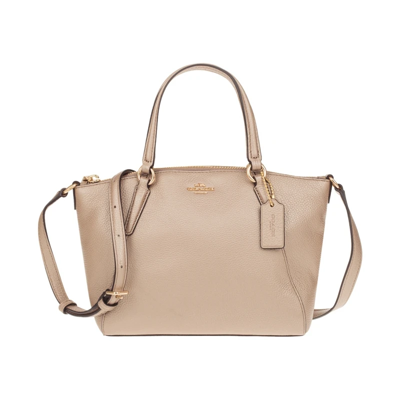 Coach Pebble Кожаная Мини сумка-портфель Kelsey F28994/F22316/F57563 - Цвет: GoldenF22316IMLH4