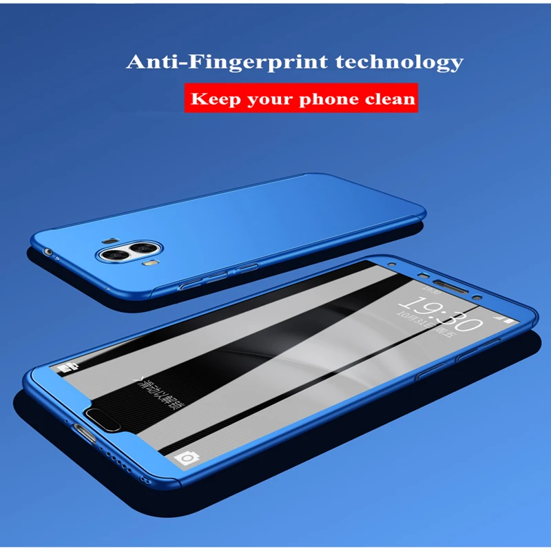 360 degree Full Protection shockproof Cover Case For Huawei Mate 10 lite matte hard Pro glass |