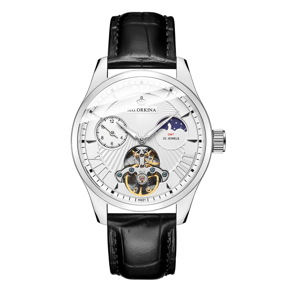 Роскошные Механические Мужские часы Tourbillon автоматические мужские винтажные