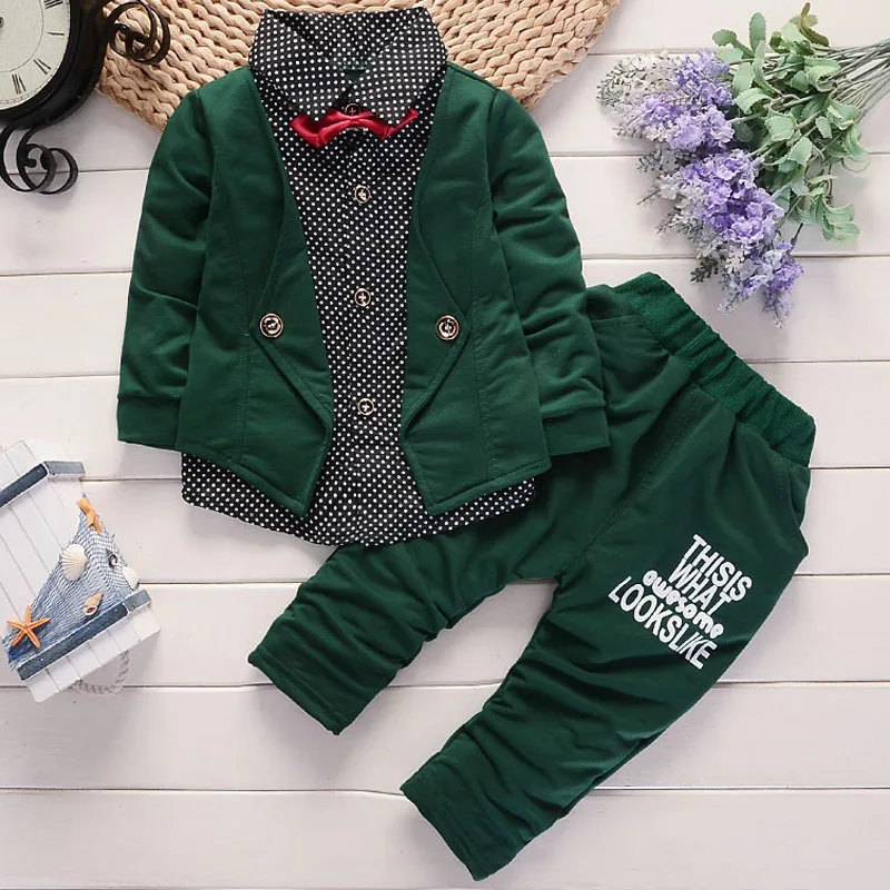 2019 Spring and Autumn New England Wind Boys Children's Wear Set Fake Three-piece Shirt Casual Newborn Clothes 03 |