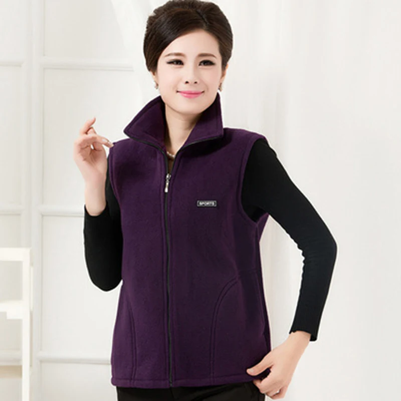 Лидер продаж дешевый зимний жилет фиолетового/черного цвета для мам женский