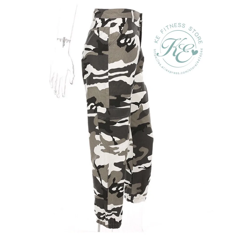 Pantalon de camuflage ancho suelto stilo хипстер Chandal Pantalon suelto спортивные штаны для тренажерного зала фитнес брюки тренажерный зал брюки высокая талия