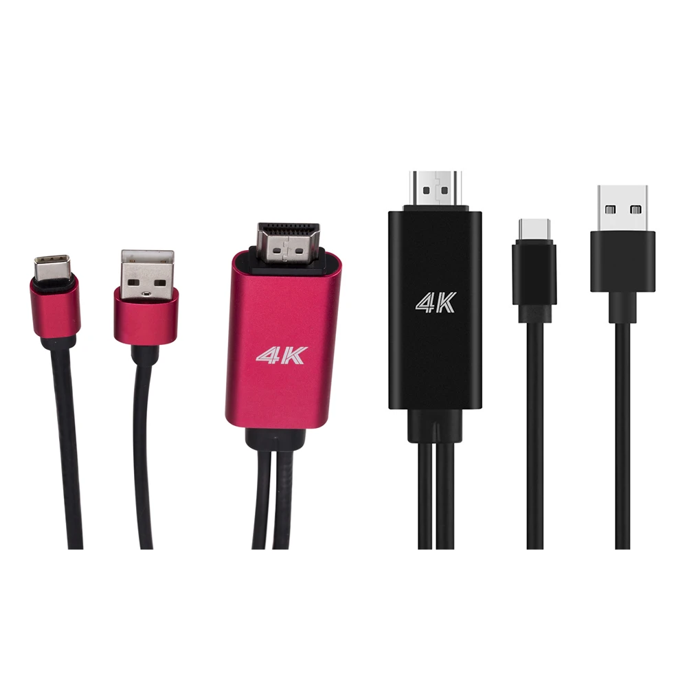 1 шт. USB C Тип с разъемами типа и HDMI 4 K кабель HD ТВ цифровой аудио видео адаптер для