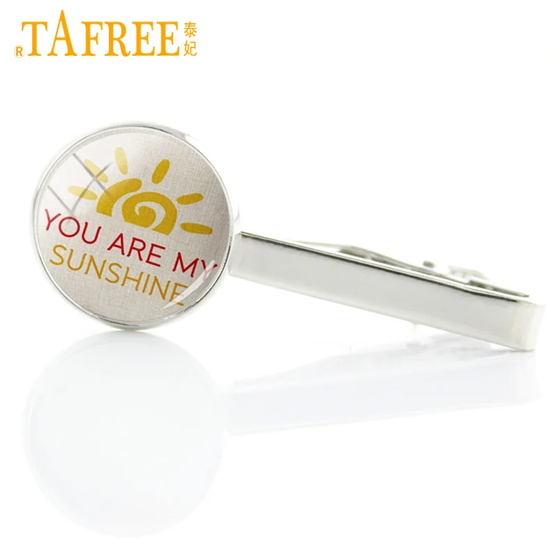 TAFREE кинотеатр постер стеклянный драгоценный камень Зажимы для галстука