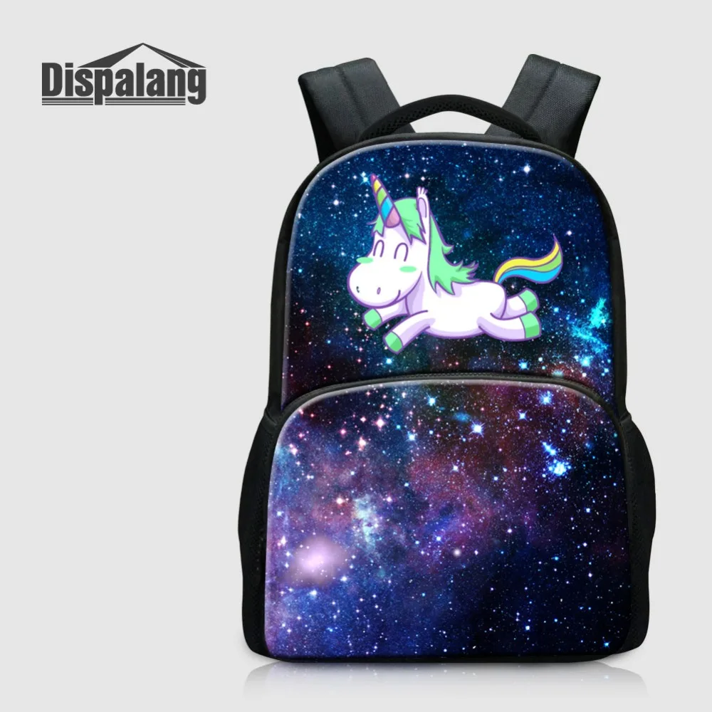 

17 Inch large Capcity Laptop Backpacks For Women Men Cute Unicorn On Universe Space Bagpack For Teenagers Girls Boys School Bags