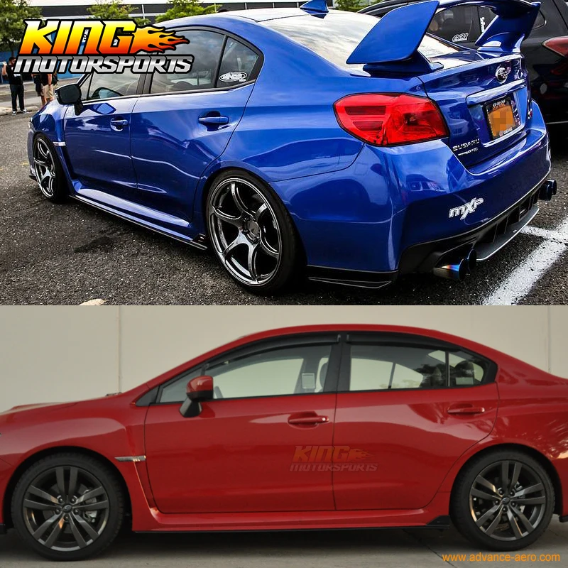 Сплиттер для боковых юбок Subaru WRX OE STI подходит 15 16 17 18 19 ABS Global Бесплатная доставка