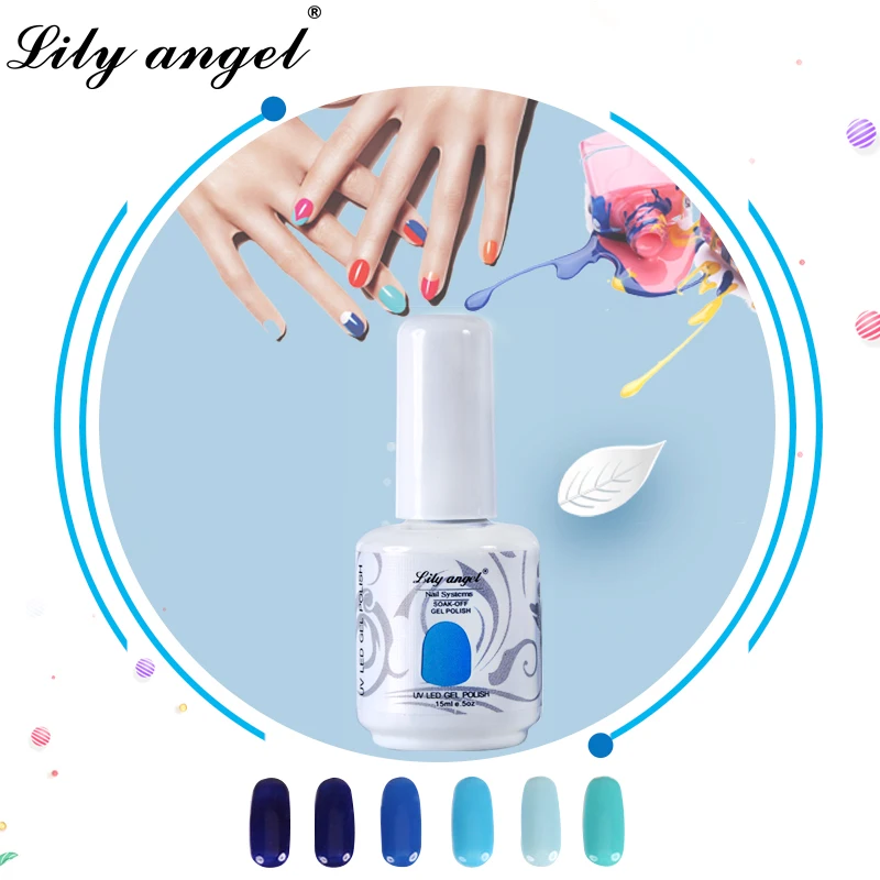 Отмачиваемый УФ светодиодный ель-лак для ногтей Lily Angel 72 цвета стойкий