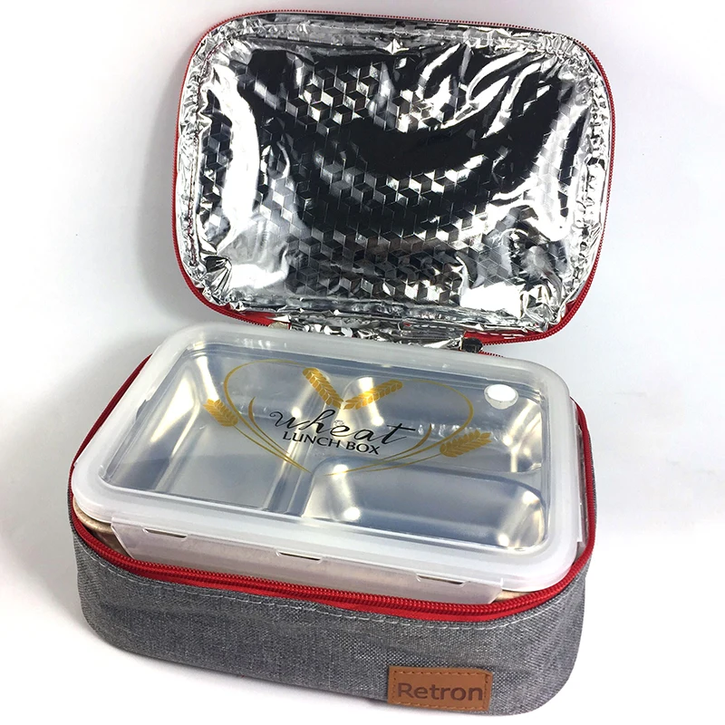 Японский контейнер для завтрака Bento Box с отделениями из нержавеющей стали пластиковый контейнер для еды коробка с контейнер для ланча сумка