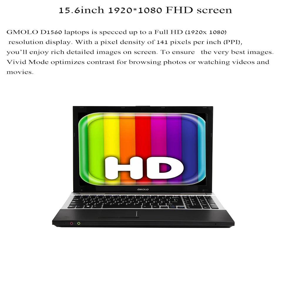 Ноутбук 15,6 дюймов Intel Core I7, игровой ноутбук, 8 ГБ ОЗУ, 240 ГБ SSD, 1920*1080 FHD экран, Windows 10, ноутбук