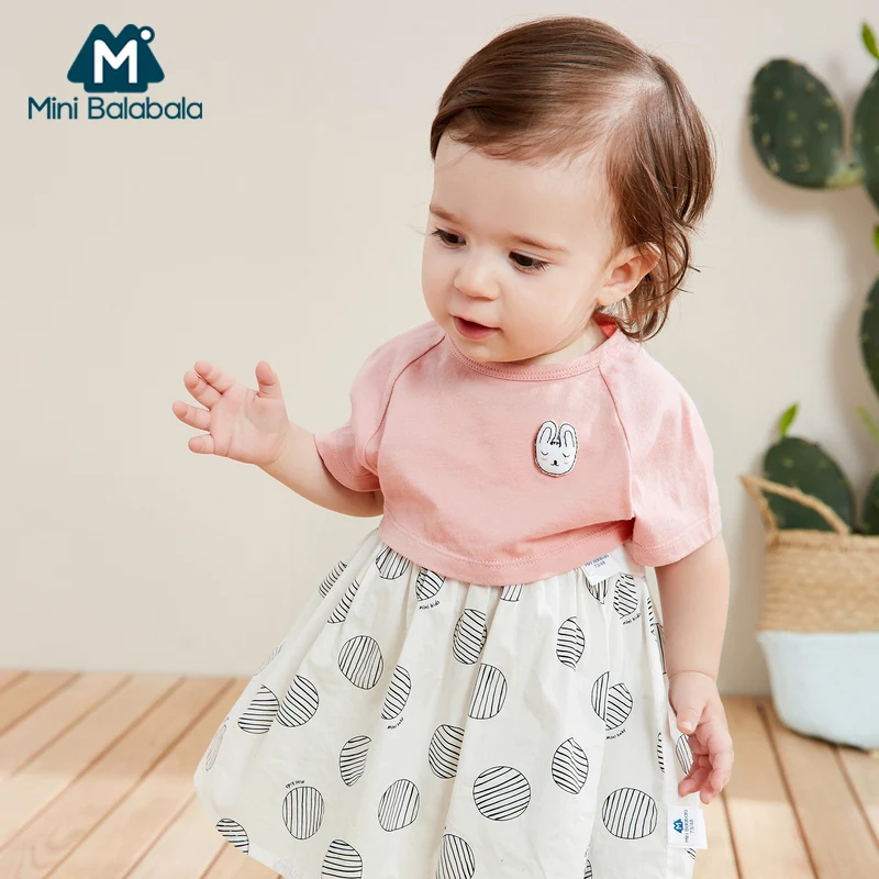 Мини платье balabalaBaby для девочек костюм лето 2019 Новое Детское на бретелях