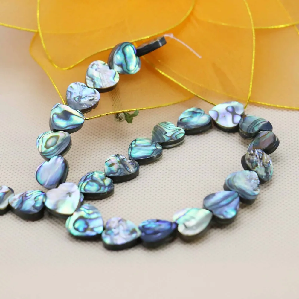 

12mm Accessories Series Heart 16inch Natural Abalone seashells sea shell loose beads diy women girls gifts Design making jewelry