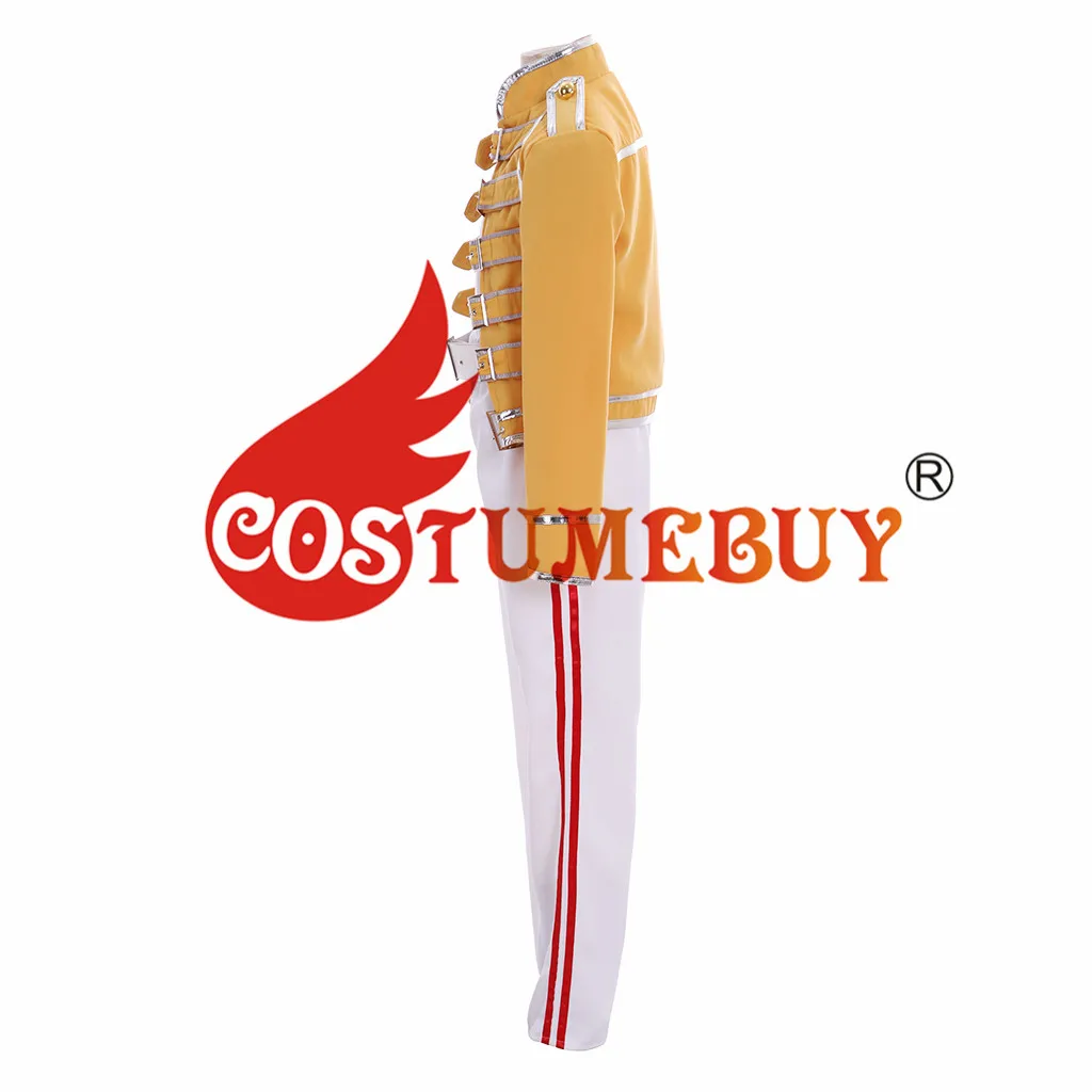 CostumeBuy Костюм Королевы гридди Меркьюри Уэмбли желтый пиджак белые брюки костюм