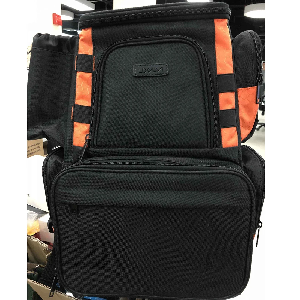 Lixada Fishing Backpack Large Waterproof Lures Reel Bag Adjustable Straps Fish Tackle Storage Rod | Спорт и развлечения