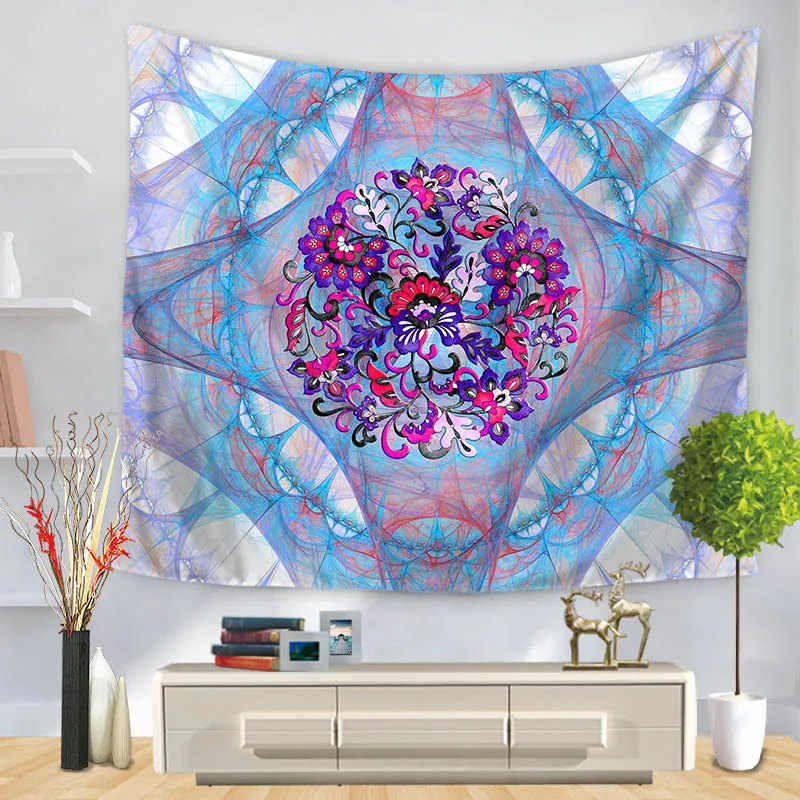 Индийский гобелен с мандалой Подвесной Настенный Коврик для песчаного пляжа