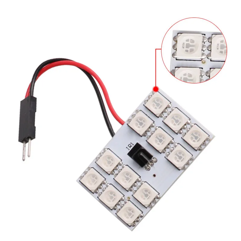 Горячая 2 шт интерьер автомобиля RGB светодиодный светильник для чтения DC 12V 12SMD 5050