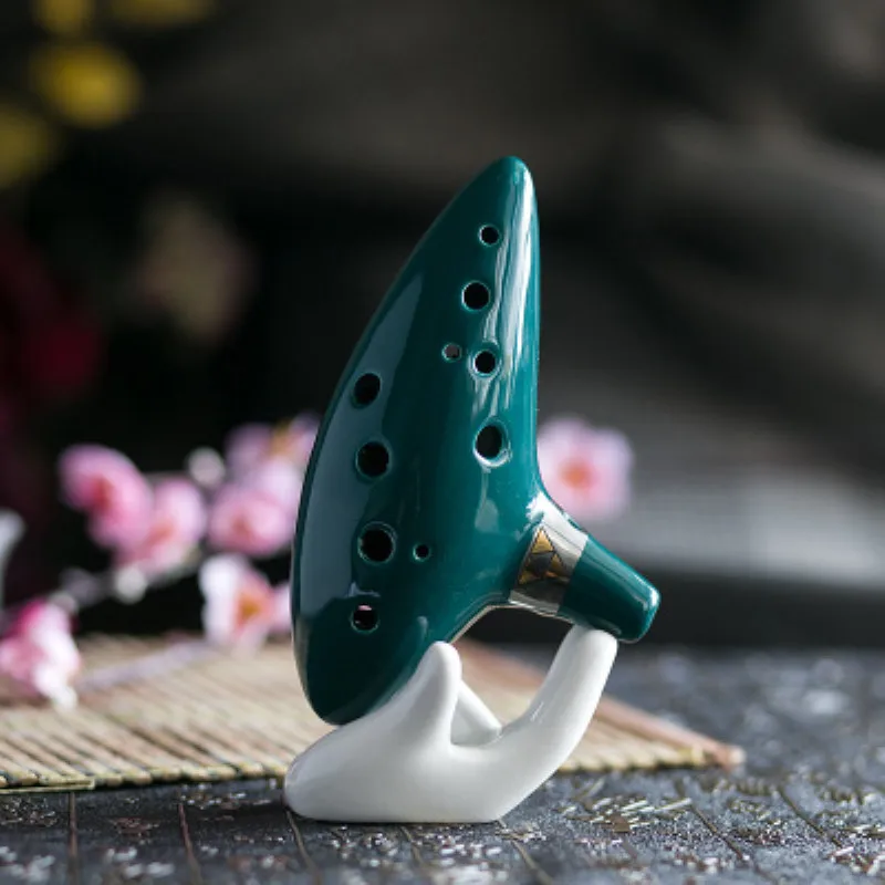 12 отверстий ocarina Легенда о Zelda Alto C флейта Occarina краны глина stl Orcarina Вдохновленный времени с сумкой 80 B