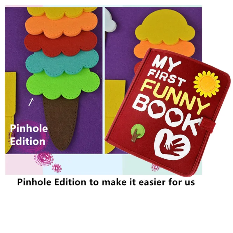 DIY Поделки игрушка Книга картина книга раннего обучения обучающие материалы история книга Мама ручной работы шитье первый смешной комплект книга для ребенка - Цвет: Pinhole Edition 2