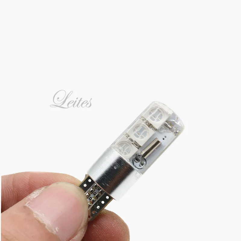 Leite 2 шт. супер светодиодный 5050 6SMD RGBW T10 W5W 168 194 светильник для автомобиля s чтения
