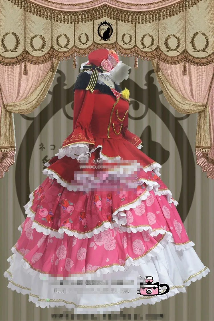 LoveLive! Бальное платье Пробуждение Уми Маки Nozomi Kotori Nico Hanayo Honoka Eli Косплей Костюм корт платье шляпа на Хеллоуин+ платье