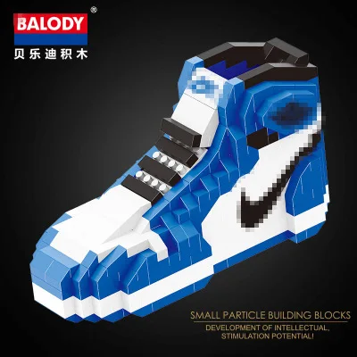 20 различных видов спортивной баскетбольной обуви air jordan brick aj светильник дисплей коробка assemable модель Алмазный строительный блок коллекция игрушек