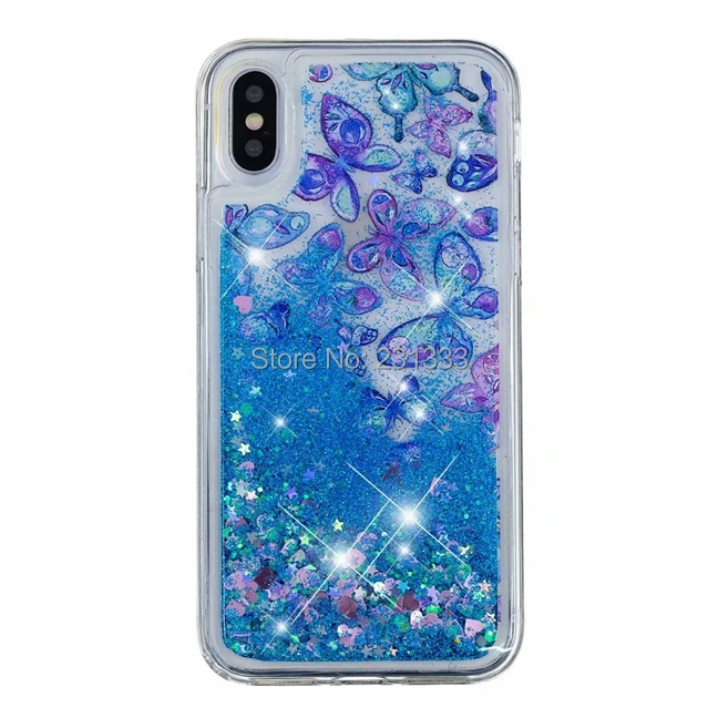 Мягкий блестящий чехол C ku из ТПУ с жидким зыбучим песком для Iphone X 8 7 PLUS 6 6S 5 SE