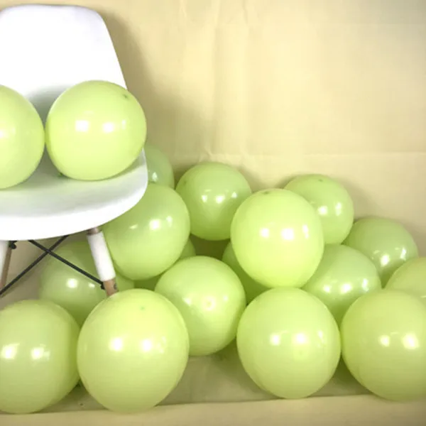 green 12 шт. латексные шары в виде макарон, романтические украшения для свадьбы, украшения для дня рождения, Детские свадебные шары, Детские душевые шарики, 10 дюймов - Цвет: green