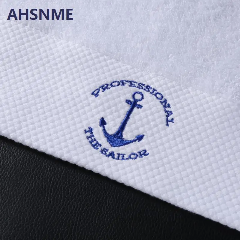 Anchor AHSNME супер роскошное белое Хлопковое полотенце 80x160 см Вес 800 г вышивка может быть выполнена по индивидуальному заказу с рисунком логотипа - Цвет: Anchor