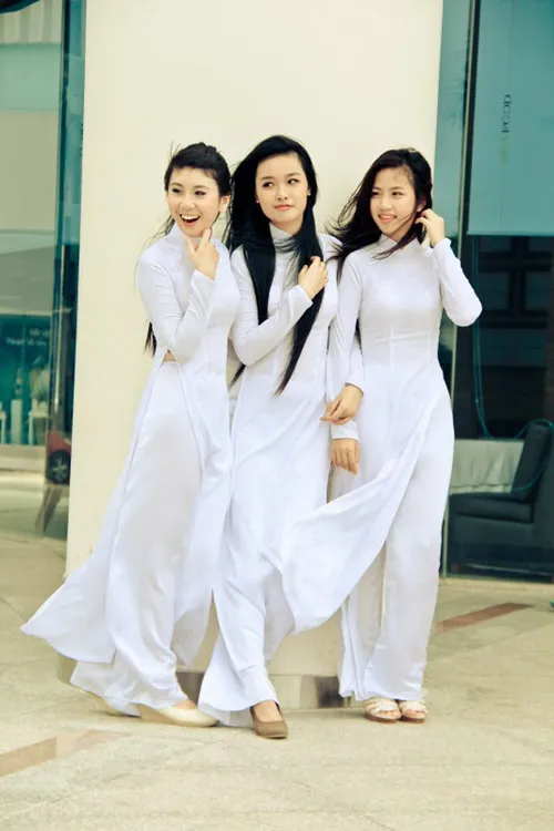 Женская однотонная традиционная одежда aodai из Вьетнама, вьетнамское платье ao dai, вьетнамские костюмы, вьетнамская одежда, восточное платье - Цвет: color1