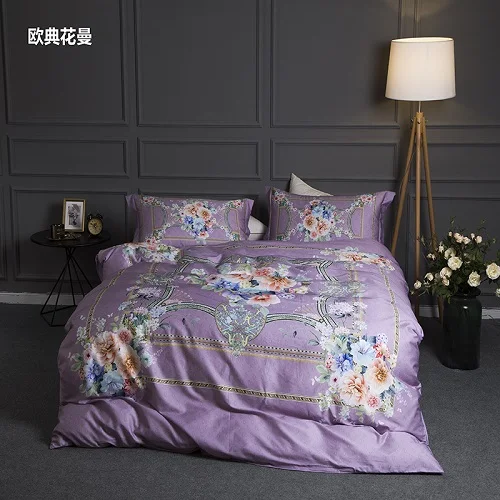 bedding set 4 Египетский хлопок 3D роскошный комплект постельного белья King queen размер постельное белье Богемия пододеяльник простыня комплект постельное белье Наволочка - Цвет: bedding set 4