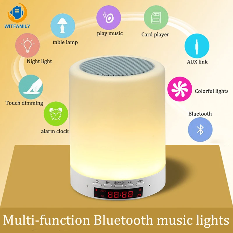 Bluetooth динамик часы светильник сенсорный затемняющий s красосветильник