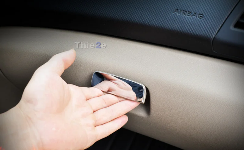 ABS бардачок ручка Крышка хром Glovebox Ручка Наклейка для hyundai Verna Solaris 2012 2013 Аксессуары