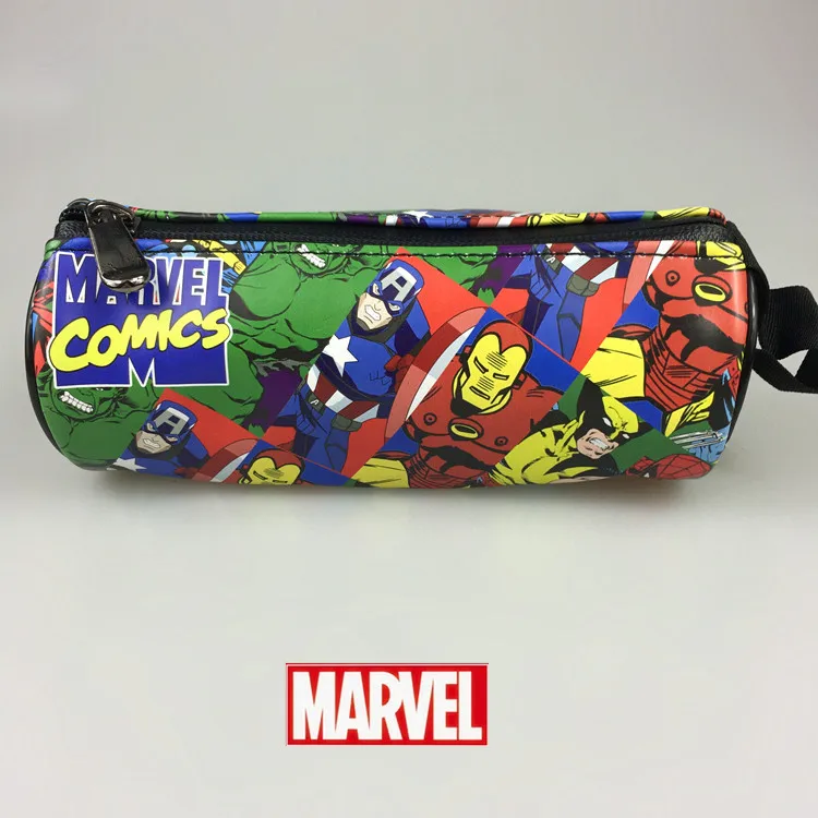 Comics Marvel, кожаный кошелек Супермен, Халк, Дэдпул, Капитан Америка, Человек-паук, Железный человек, ручка, сумки для карандашей, кошельки, Детский кошелек с аниме - Цвет: Золотой