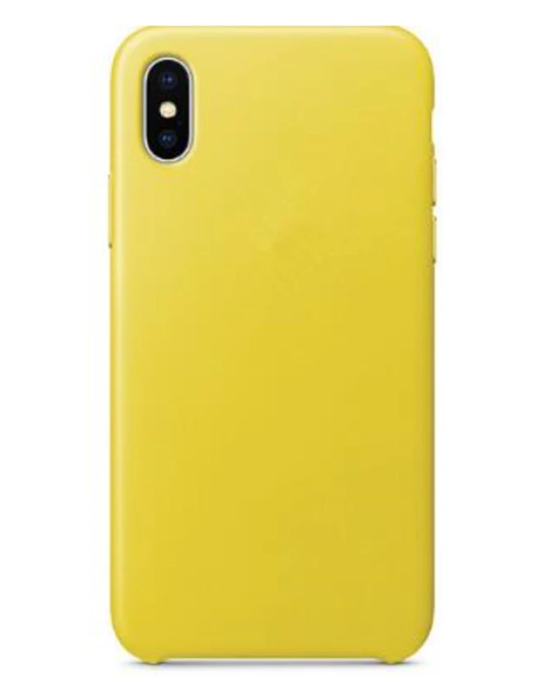 Yellow Роскошный кожаный чехол для iPhone XR XS MAX X 7 8 7 Plus 8 Plus - Цвет: Yellow