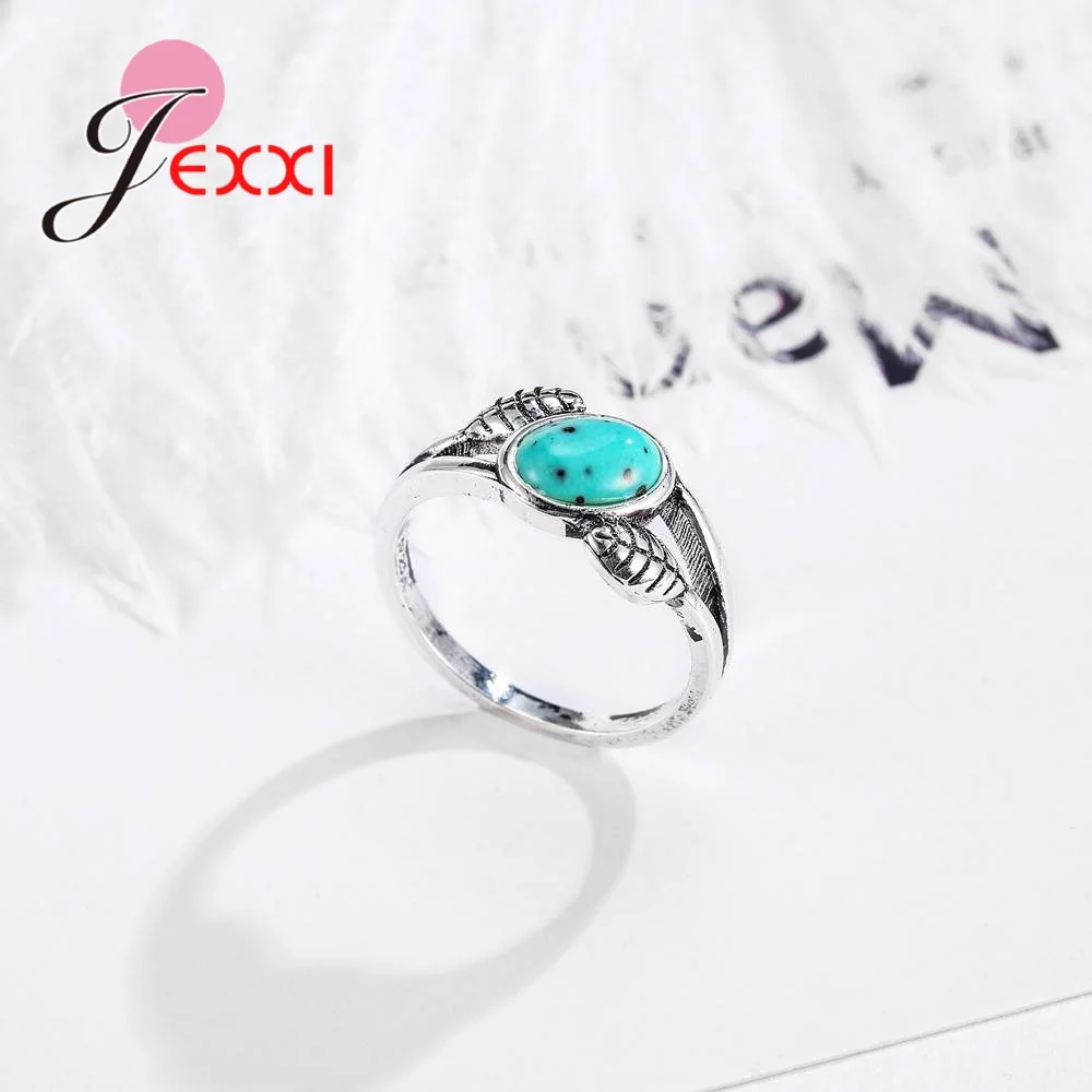 Unisex Fashion Cool High Quality oval Shape Opal Vintage Green Stone on 925 Sterling Silver Ring for Women Party Luxury Jewelry | Украшения