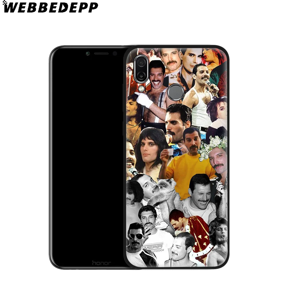 WEBBEDEPP Queen Freddie Mercury Soft Case for Huawei P8 P9 P10 P20 P30 Lite Pro P Smart Z Plus 2019 Y6 Prime 2018 2017 Mini |