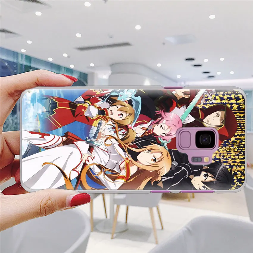 Обувь для вечеринки в Стиле косплей Sword Art Online(SAO), чехол для телефона аниме для samsung Galaxy S10e S10 плюс S7 S8 S9 Plus Note 8 9 M10 M20 M30 жесткий чехол Coque