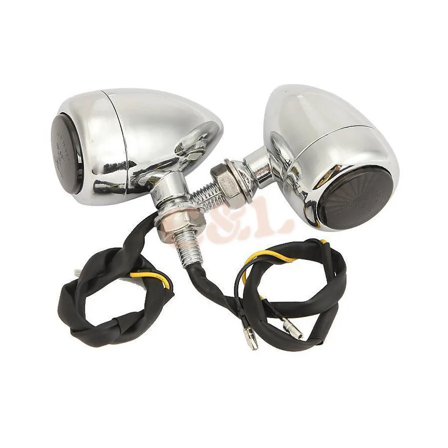 Мотоцикл Хром Пуля поворотники свет лампы Led дальнего света для Harley Honda Suzuki