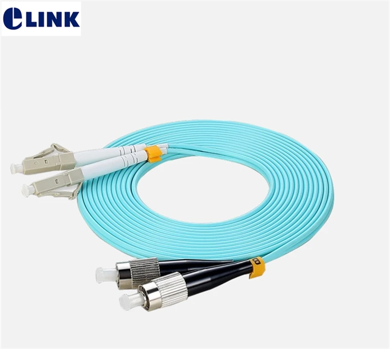 20pcs LC to FC Fiber Patchcords Duplex OM3 Multimode 2.0mm PVC cable 1 2 3 4 5 7 Meter optical fibre jumper free shipping ELINK