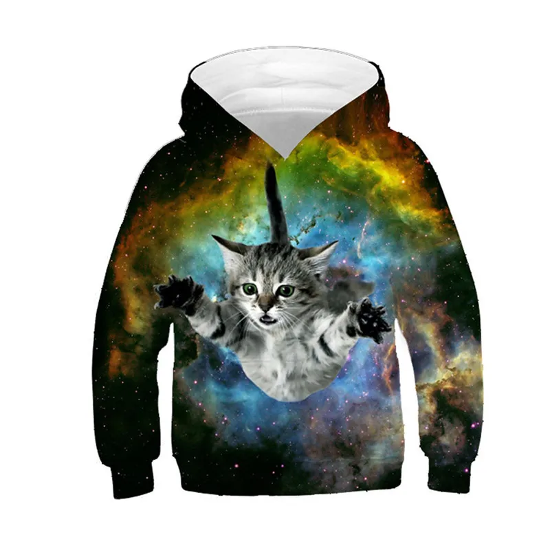 Новинка года; детская мода; Dab аниме; худи для мальчиков и девочек; забавные толстовки; яркие пуловеры для детей с изображением единорога и галактики - Цвет: as picture show