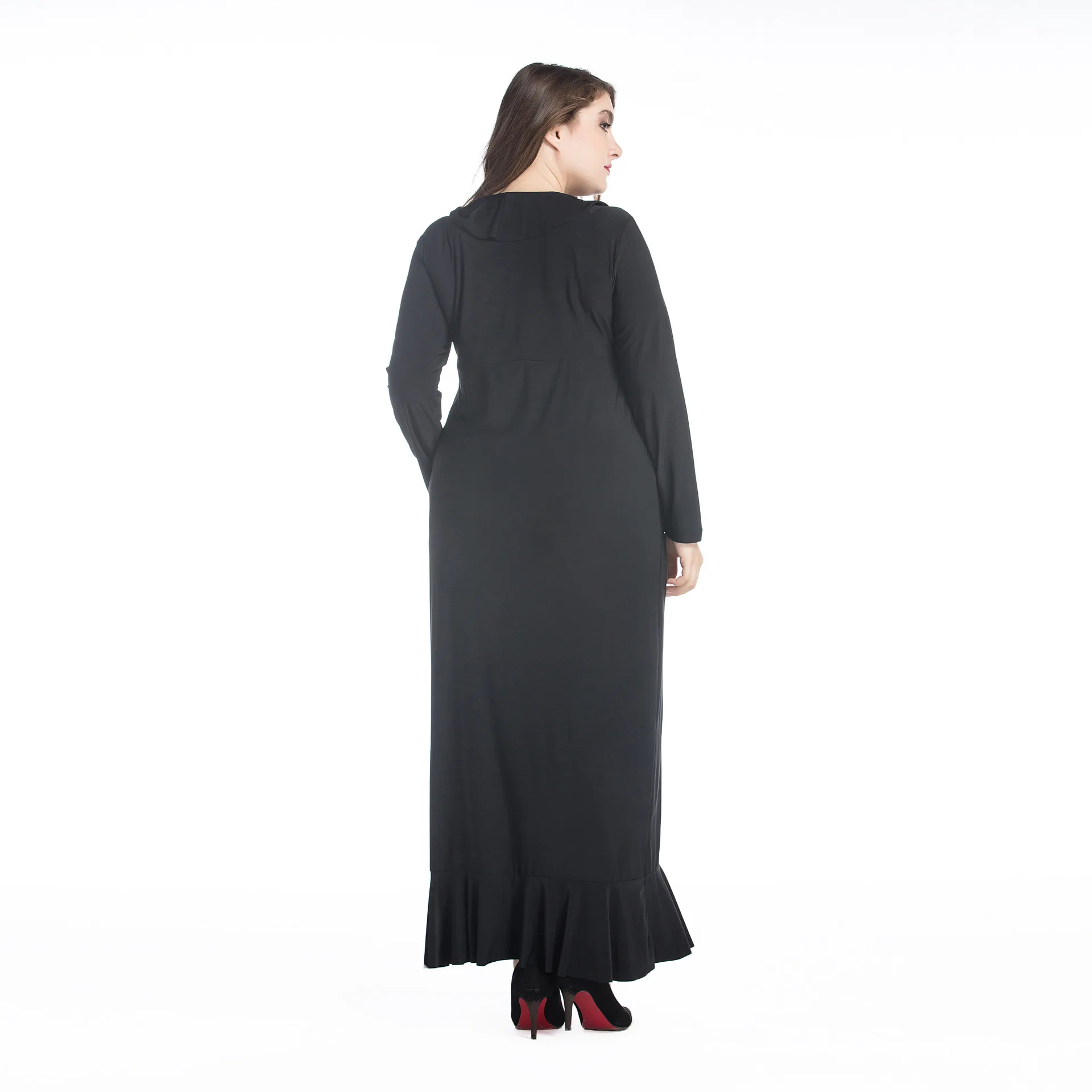 Фото Платье для женщин с длинными рукавами в размерах от XL до 8XL осенняя коллекция 2018 стильное и элегантное Платье для женщин с длинными рукавами в размерах от XL до 8XL осенняя коллекция 2018 стильное и элегантное