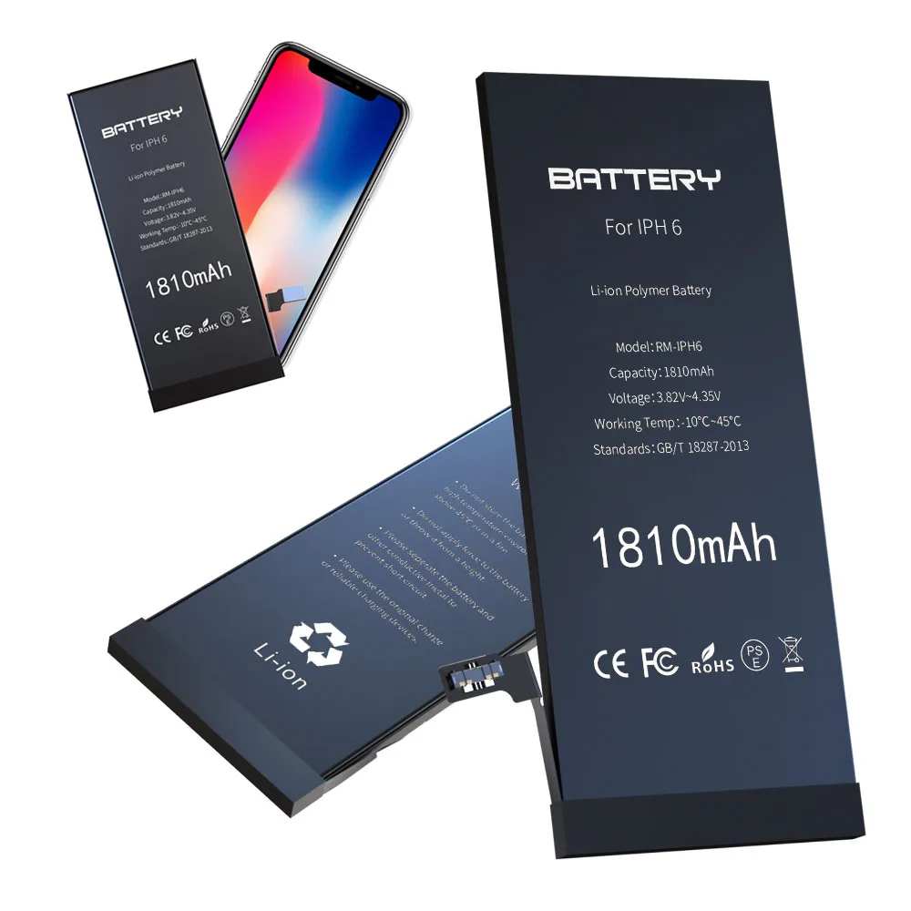 100 шт./лот E-Faith Горячая литиевая батарея для Apple iPhone 6 6G Внутренняя Замена батареи 1810mAh быстрая